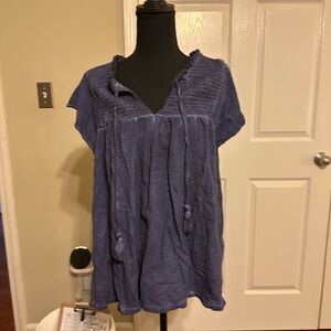 Lane Bryant Indigo Blouse